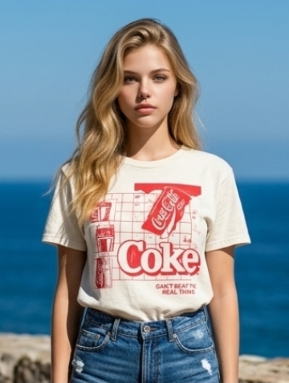 Coca-Cola Graphic Tee in Red and White Women's Teen Size XS NWOT